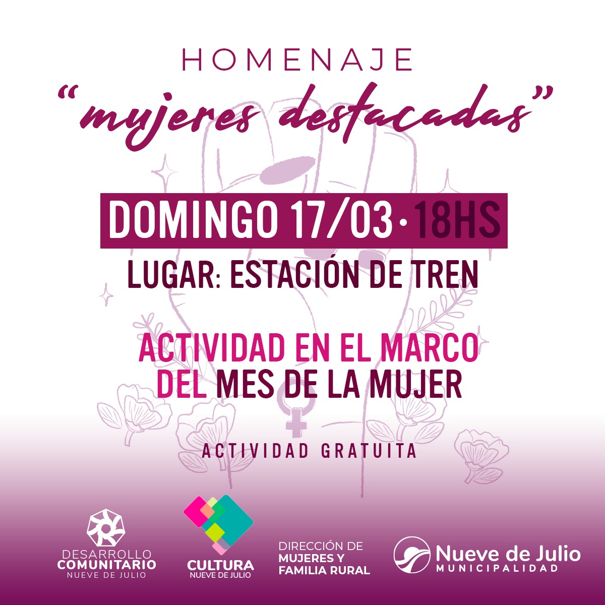Municipalidad 9 de Julio | ACTIVIDADES EN EL MES DE LA MUJER