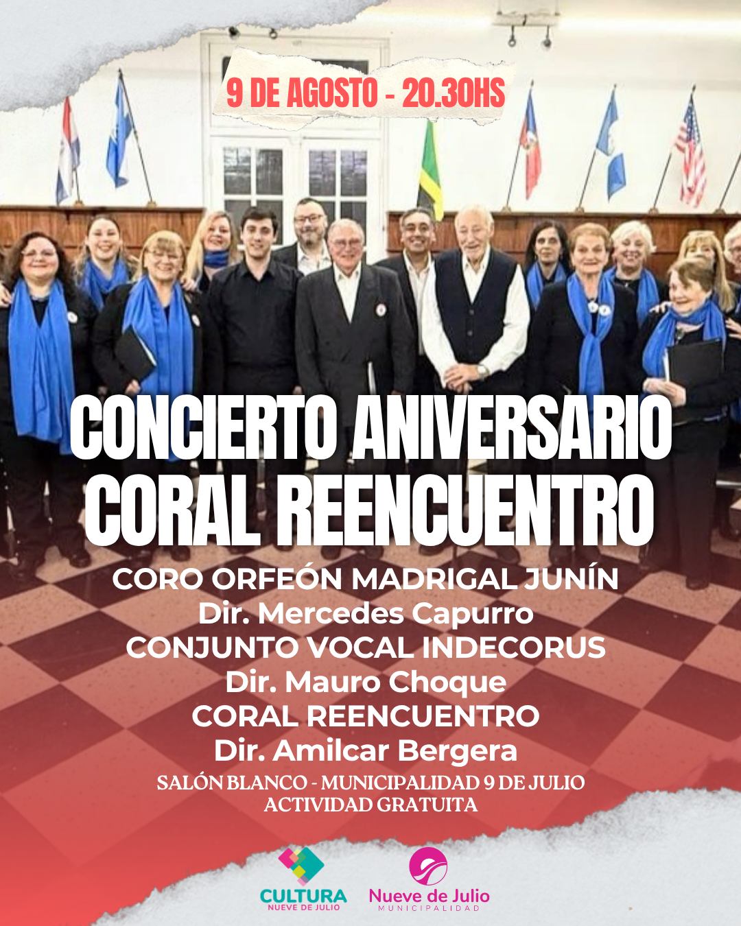 Municipalidad 9 de Julio | CONCIERTO ANIVERSARIO DE CORAL REENCUENTRO