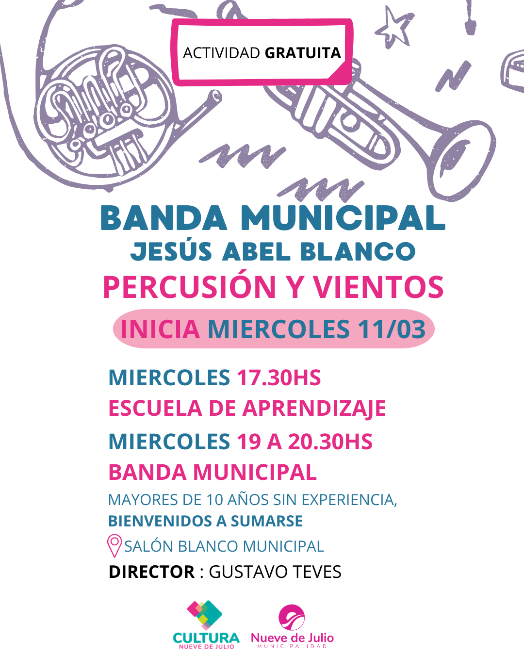 Municipalidad 9 de Julio | CONVOCAN PARA SUMARSE A LA ORQUESTA, EL CORO ...